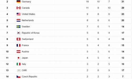 平昌冬奥会奖牌榜排名_平昌冬奥会奖牌榜排名最新